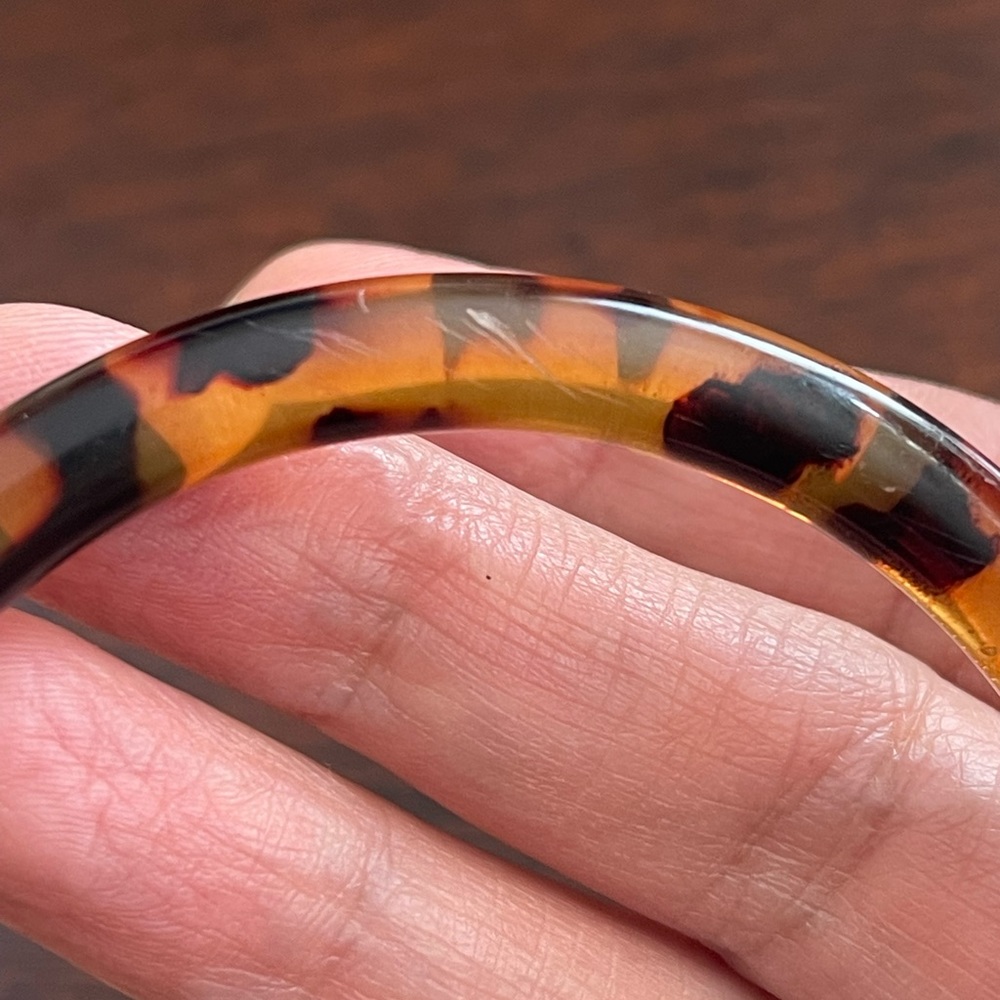 Vintage Tortoise Shell Pattern Cellulose Acetate … - image 4